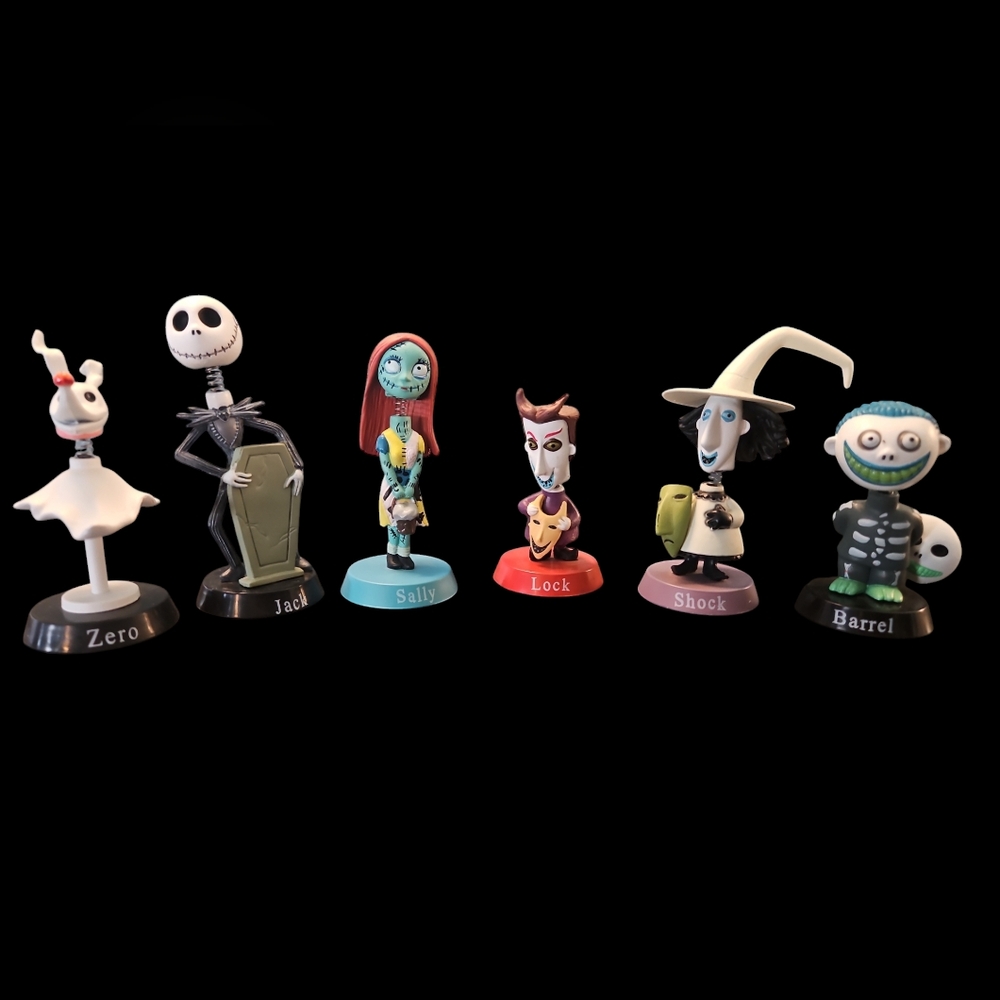 Nightmare Before Christmas, Tiny Bobblehead, 6 Piece Collection